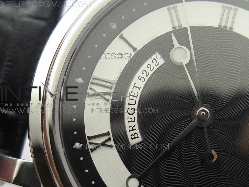 Marine 5222 SS HGF 1:1 Best Edition Black Dial On black Leather Strap Asian Cal.517GG