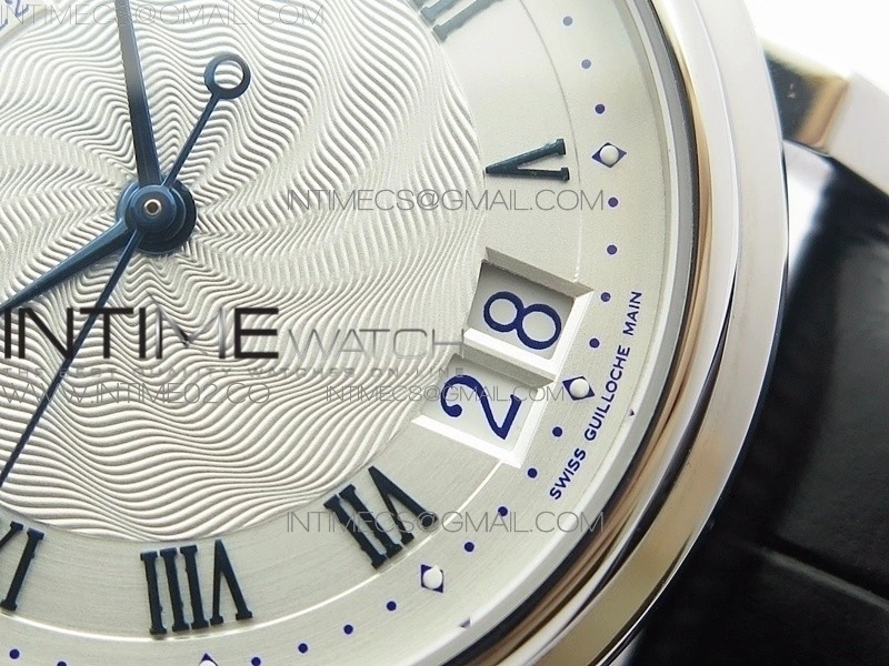 Marine 5222 SS HGF 1:1 Best Edition White Dial On black Leather Strap Asian Cal.517GG