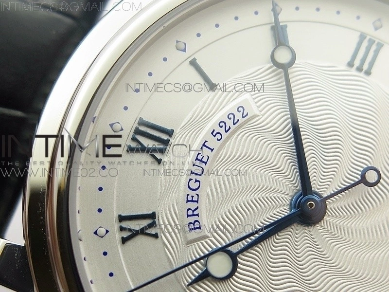 Marine 5222 SS HGF 1:1 Best Edition White Dial On black Leather Strap Asian Cal.517GG