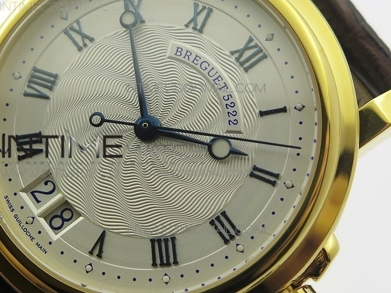 Marine 5222 YG HGF 1:1 Best Edition White Dial On black Leather Strap Asian Cal.517GG