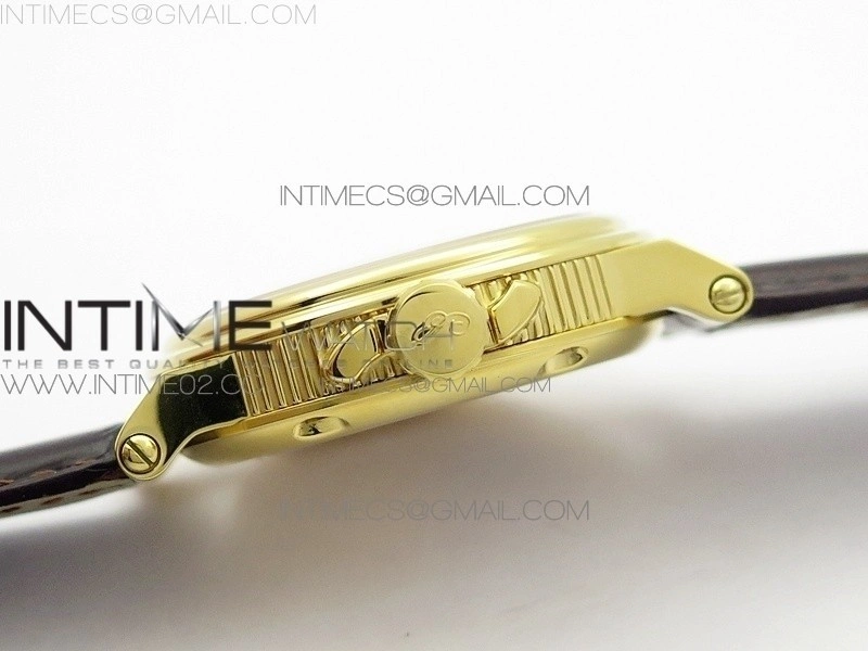 Marine 5222 YG HGF 1:1 Best Edition White Dial On black Leather Strap Asian Cal.517GG