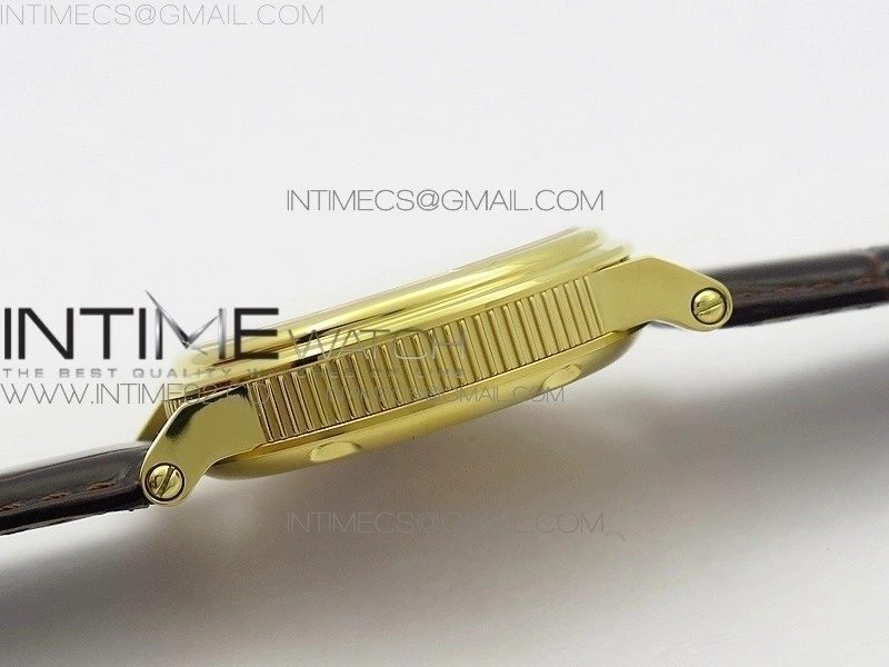 Marine 5222 YG HGF 1:1 Best Edition White Dial On black Leather Strap Asian Cal.517GG
