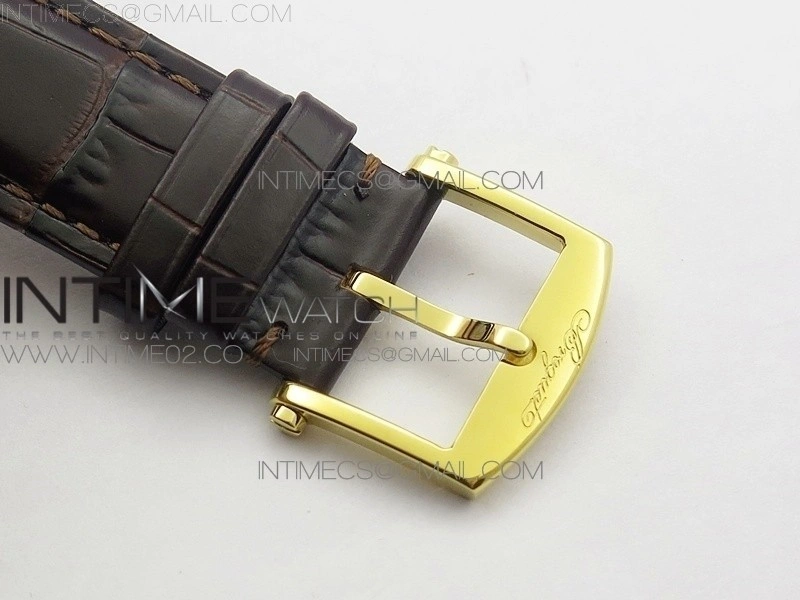 Marine 5222 YG HGF 1:1 Best Edition White Dial On black Leather Strap Asian Cal.517GG