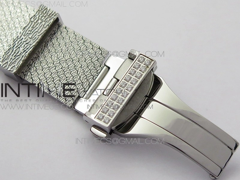 La d de dior satine SS RG Crystal Bezel 8848F 1:1 Best Edition Red Dial on SS bracelet Swiss Quartz