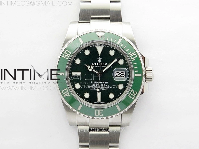 Submariner 116610LV 904L SS Case NTF 1:1 Best Edition Green Dial On 904L Bracelet SA3135
