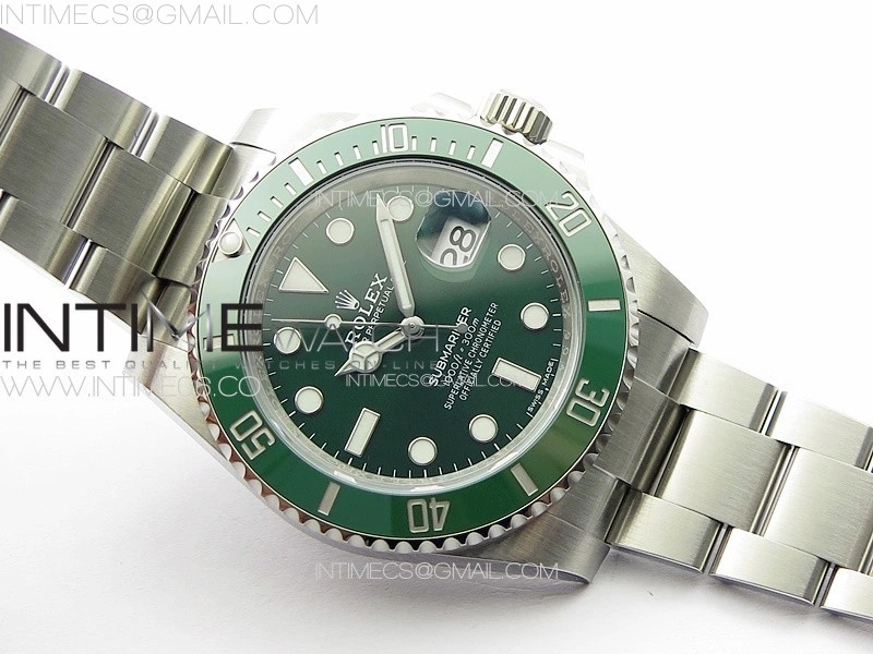 Submariner 116610LV 904L SS Case NTF 1:1 Best Edition Green Dial On 904L Bracelet SA3135