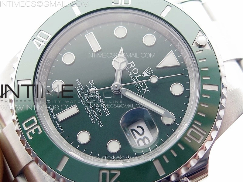 Submariner 116610LV 904L SS Case NTF 1:1 Best Edition Green Dial On 904L Bracelet SA3135