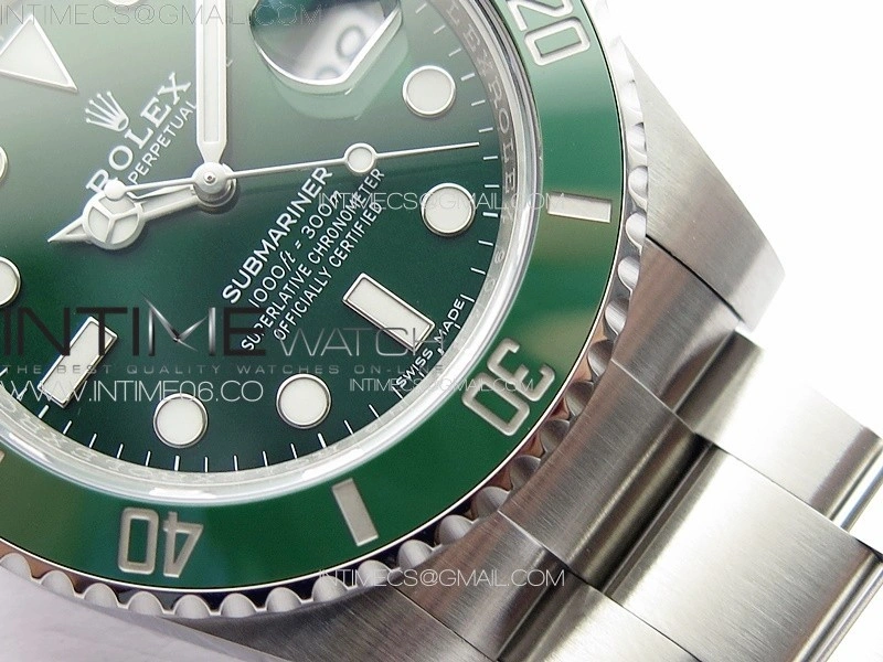 Submariner 116610LV 904L SS Case NTF 1:1 Best Edition Green Dial On 904L Bracelet SA3135