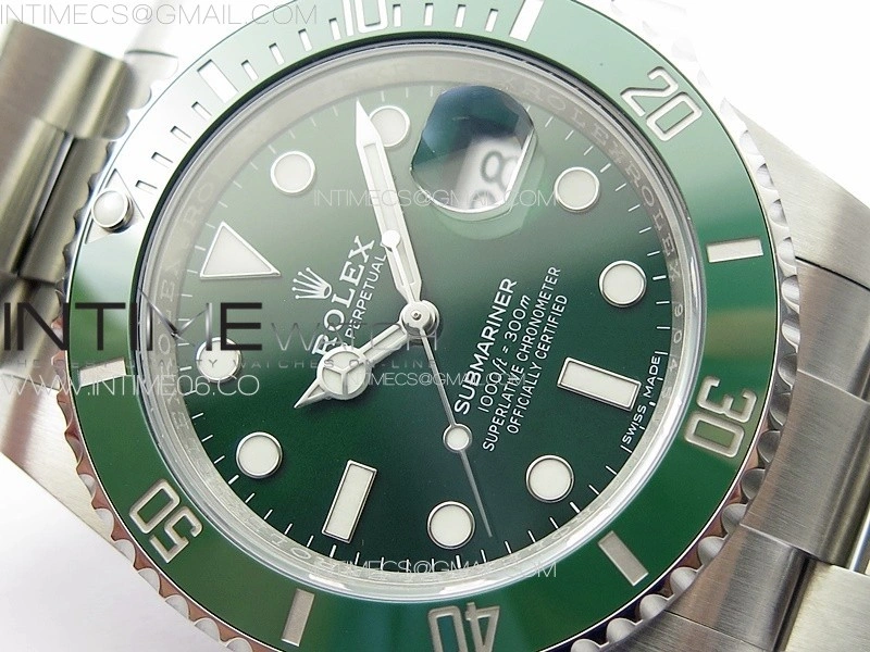 Submariner 116610LV 904L SS Case NTF 1:1 Best Edition Green Dial On 904L Bracelet SA3135