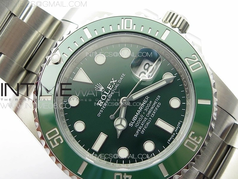 Submariner 116610LV 904L SS Case NTF 1:1 Best Edition Green Dial On 904L Bracelet SA3135