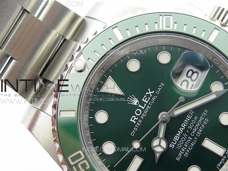 Submariner 116610LV 904L SS Case NTF 1:1 Best Edition Green Dial On 904L Bracelet SA3135
