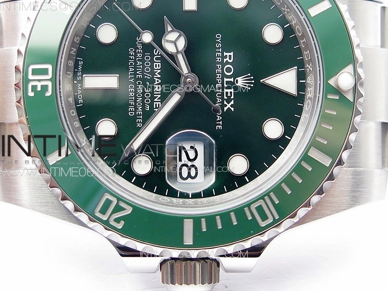 Submariner 116610LV 904L SS Case NTF 1:1 Best Edition Green Dial On 904L Bracelet SA3135