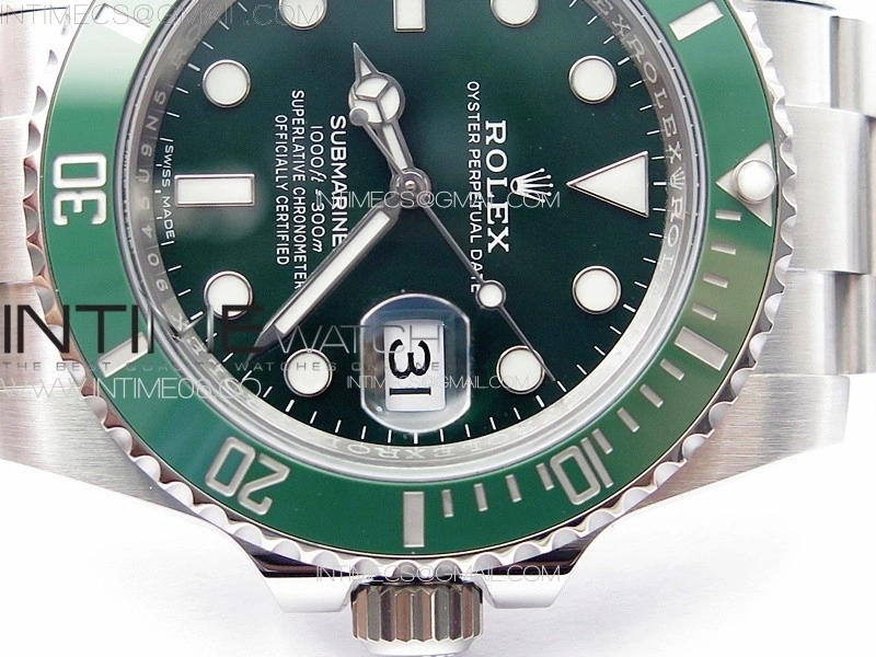 Submariner 116610LV 904L SS Case NTF 1:1 Best Edition Green Dial On 904L Bracelet SA3135