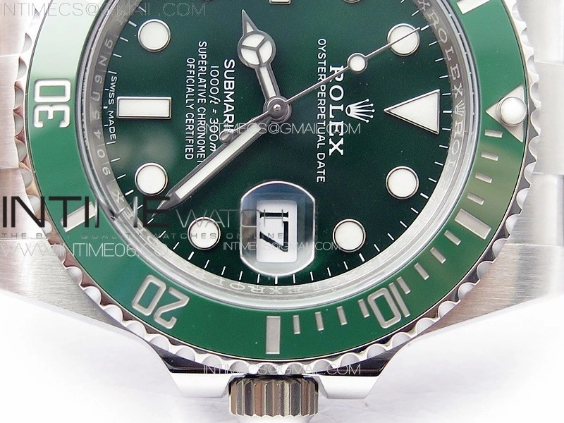 Submariner 116610LV 904L SS Case NTF 1:1 Best Edition Green Dial On 904L Bracelet SA3135
