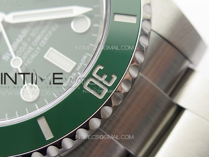 Submariner 116610LV 904L SS Case NTF 1:1 Best Edition Green Dial On 904L Bracelet SA3135