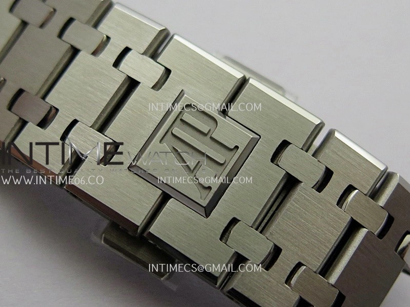 Royal Oak 41mm 15510 Free Sprung SS APSF 1:1 Best Edition Silver Textured Dial On SS Bracelet Super Clone A4302