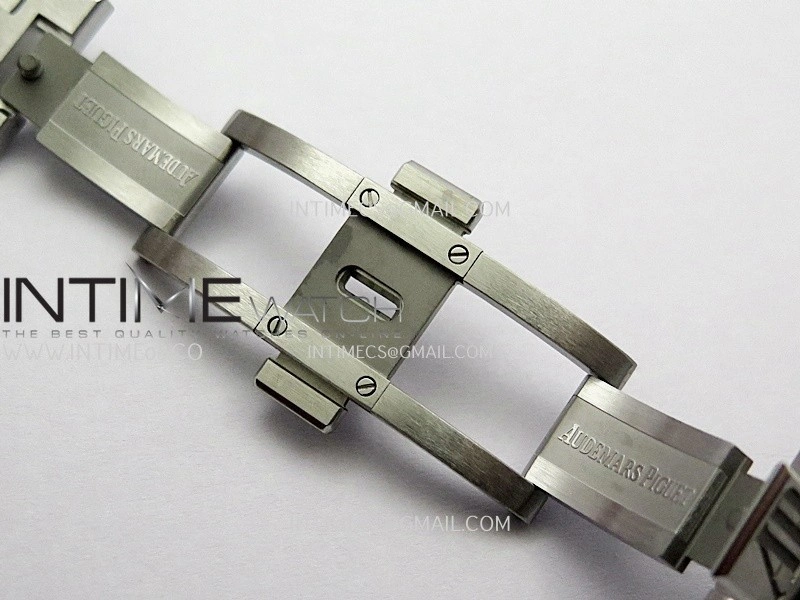 Royal Oak 41mm 15510 Free Sprung SS APSF 1:1 Best Edition Silver Textured Dial On SS Bracelet Super Clone A4302