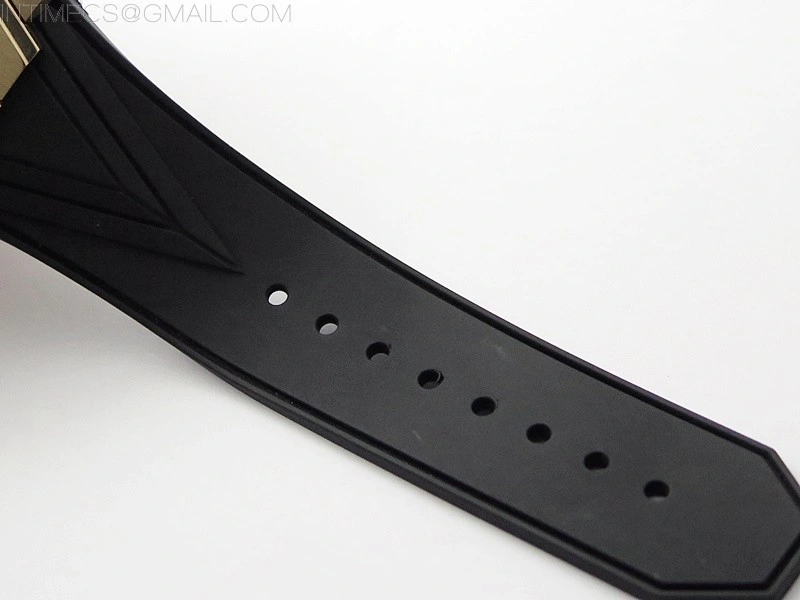 Big Bang Sang Bleu chrono RG B50 Black Skeletonal Dial On Black Gummy Strap Asian 7750