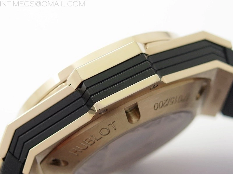 Big Bang Sang Bleu chrono RG B50 White Skeletonal Dial On Black Gummy Strap Asian 7750