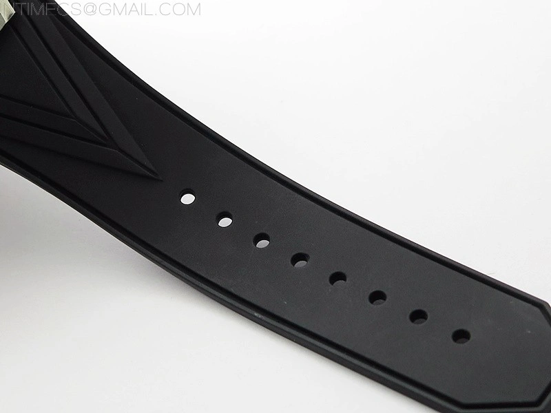 Big Bang Sang Bleu chrono SS B50 Black Skeletonal Dial On Black Gummy Strap Asian 7750