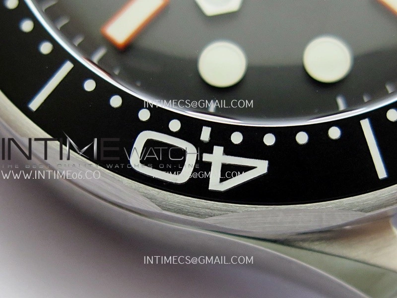 Seamaster 300M Diver 42mm Orange Second Hand SS VSF Best Edition Black Dial On Mesh Bracelet Super Clone 8806