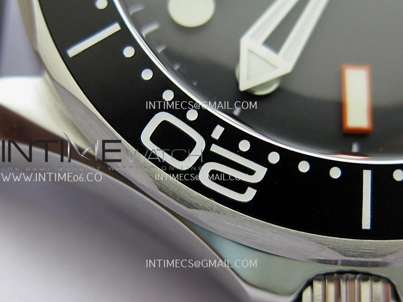 Seamaster 300M Diver 42mm Orange Second Hand SS VSF Best Edition Black Dial On Mesh Bracelet Super Clone 8806