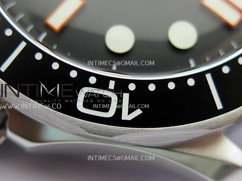 Seamaster 300M Diver 42mm Orange Second Hand SS VSF Best Edition Black Dial On Mesh Bracelet Super Clone 8806