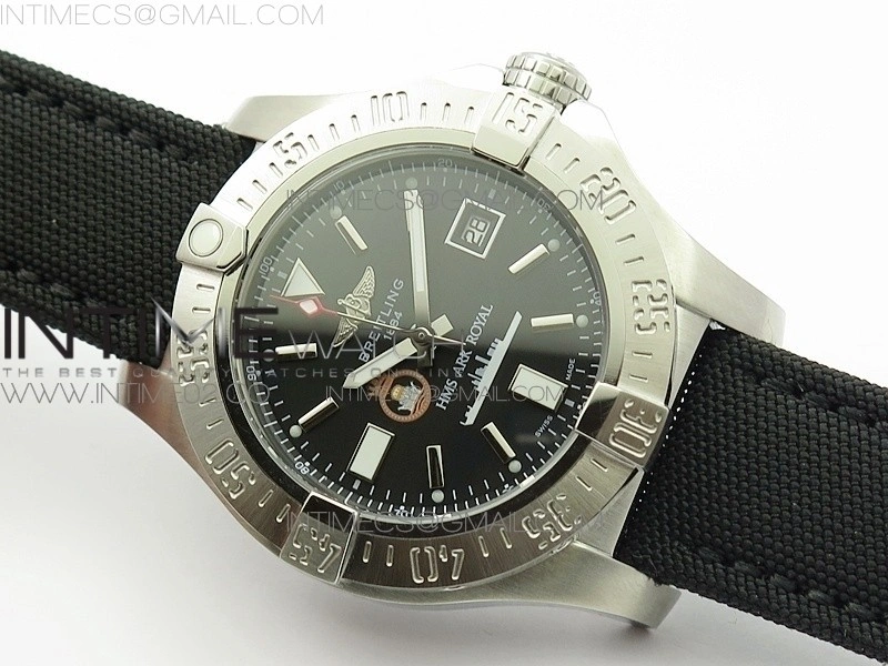 Avenger II Seawolf HMS ARK Royal SS 1:1 Best Edition Black Dial On Nylon Strap A2836