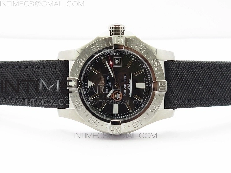 Avenger II Seawolf HMS ARK Royal SS 1:1 Best Edition Black Dial On Nylon Strap A2836