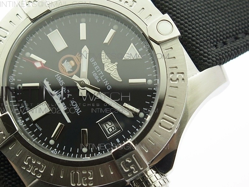 Avenger II Seawolf HMS ARK Royal SS 1:1 Best Edition Black Dial On Nylon Strap A2836