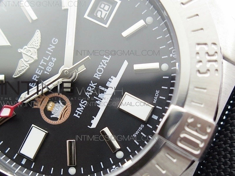 Avenger II Seawolf HMS ARK Royal SS 1:1 Best Edition Black Dial On Nylon Strap A2836