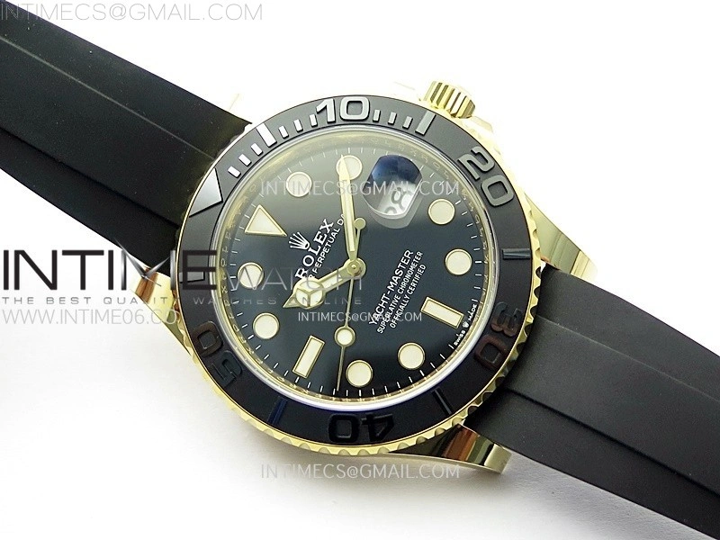 Yacht-Master 226658 Gain Weight YG Tungsten ARF 1:1 Best Edition Black Ceramic Bezel on Oysterflex Rubber Strap VS3235