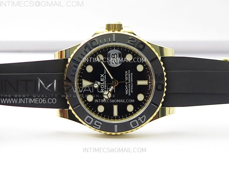 Yacht-Master 226658 Gain Weight YG Tungsten ARF 1:1 Best Edition Black Ceramic Bezel on Oysterflex Rubber Strap VS3235