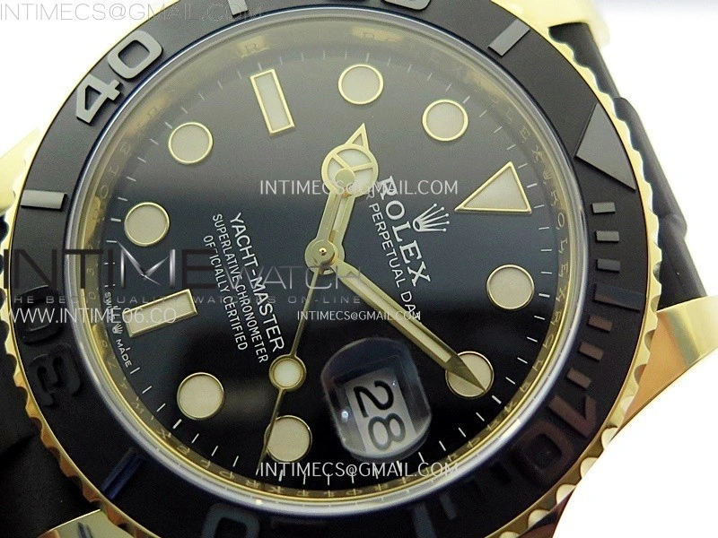 Yacht-Master 226658 Gain Weight YG Tungsten ARF 1:1 Best Edition Black Ceramic Bezel on Oysterflex Rubber Strap VS3235