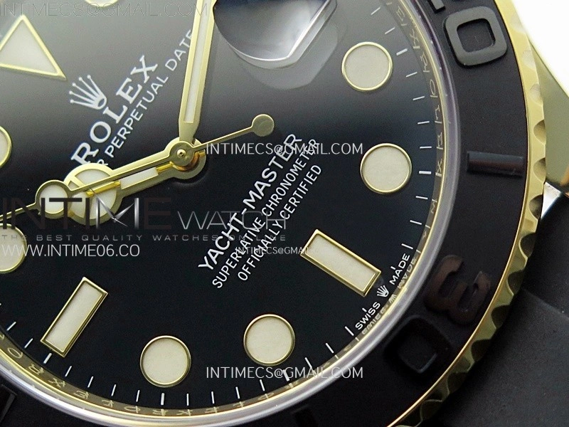 Yacht-Master 226658 Gain Weight YG Tungsten ARF 1:1 Best Edition Black Ceramic Bezel on Oysterflex Rubber Strap VS3235