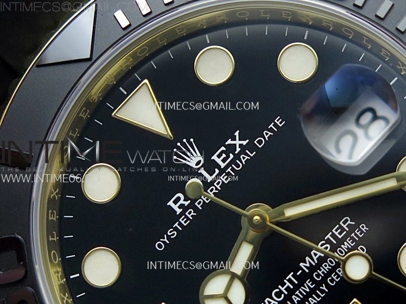 Yacht-Master 226658 Gain Weight YG Tungsten ARF 1:1 Best Edition Black Ceramic Bezel on Oysterflex Rubber Strap VS3235