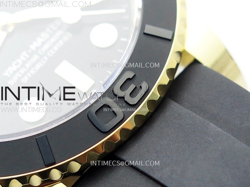 Yacht-Master 226658 Gain Weight YG Tungsten ARF 1:1 Best Edition Black Ceramic Bezel on Oysterflex Rubber Strap VS3235