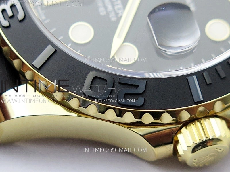 Yacht-Master 226658 Gain Weight YG Tungsten ARF 1:1 Best Edition Black Ceramic Bezel on Oysterflex Rubber Strap VS3235