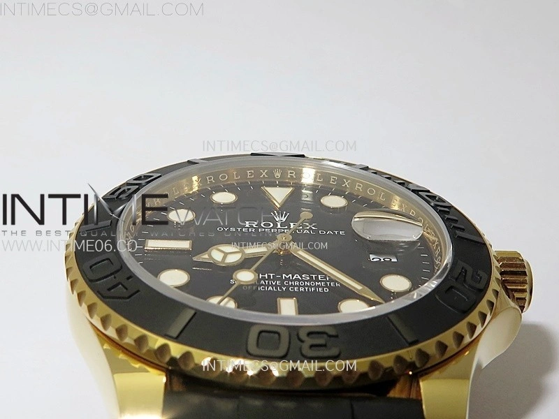 Yacht-Master 226658 Gain Weight YG Tungsten ARF 1:1 Best Edition Black Ceramic Bezel on Oysterflex Rubber Strap VS3235