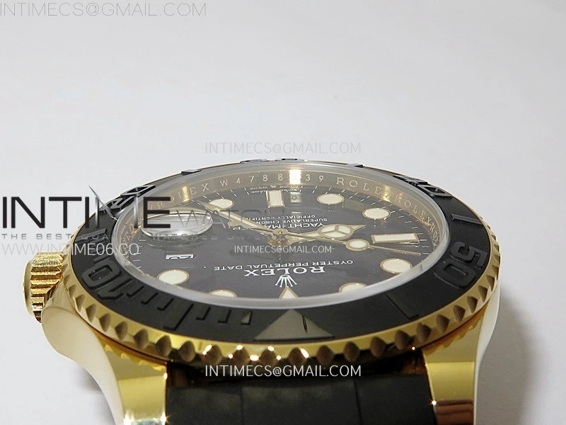 Yacht-Master 226658 Gain Weight YG Tungsten ARF 1:1 Best Edition Black Ceramic Bezel on Oysterflex Rubber Strap VS3235