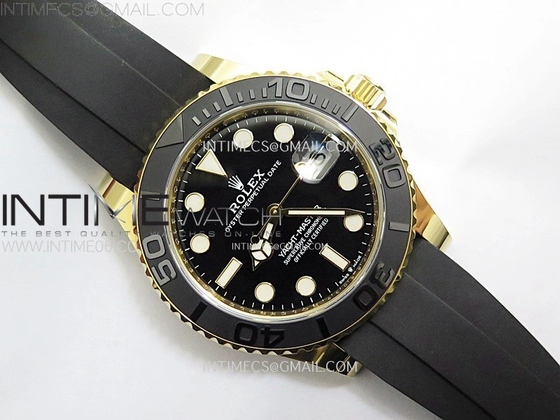 Yacht-Master 226658 Gain Weight YG Tungsten ARF 1:1 Best Edition Black Ceramic Bezel on Oysterflex Rubber Strap VS3235