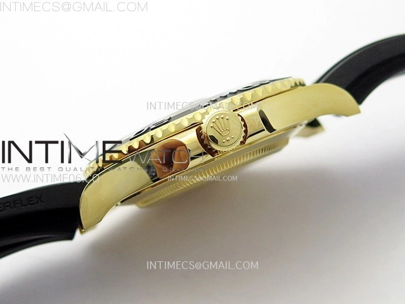 Yacht-Master 226658 Gain Weight YG Tungsten ARF 1:1 Best Edition Black Ceramic Bezel on Oysterflex Rubber Strap VS3235