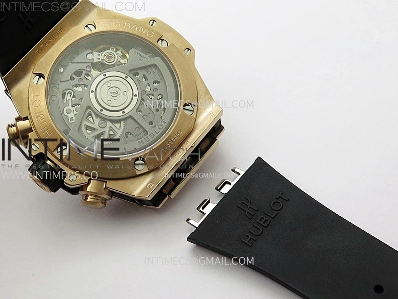Hublot Big Bang Unico 42mm RG BBF 1:1 Best Edition Black Skeleton Dial on Black Rubber Strap A1280