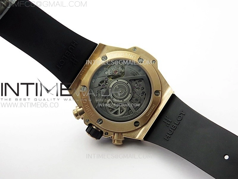 Hublot Big Bang Unico 42mm RG BBF 1:1 Best Edition Black Skeleton Dial on Black Rubber Strap A1280