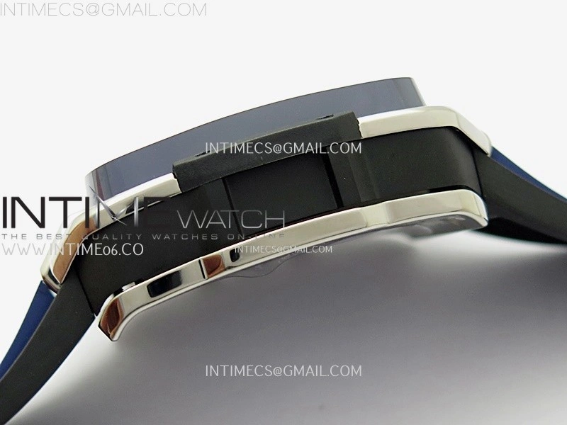 Square Bang Unico 42mm Ti Ceramic BBF 1:1 Best Edition Skeleton Dial on Blue Rubber Strap A1280