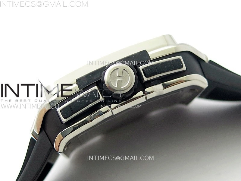 Square Bang Unico 42mm Titanium BBF 1:1 Best Edition Skeleton Dial on Black Rubber Strap A1280