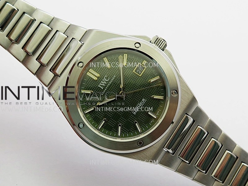 Ingenieur IW328908 SS GHF 1:1 Best Edition Green Grid Dial On SS Bracelet Miyota 9015