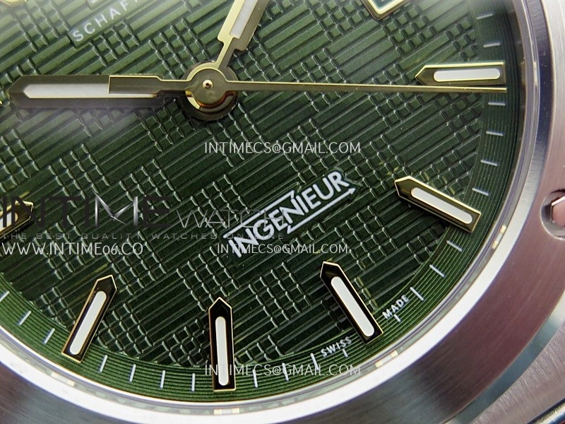 Ingenieur IW328908 SS GHF 1:1 Best Edition Green Grid Dial On SS Bracelet Miyota 9015