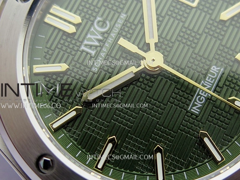 Ingenieur IW328908 SS GHF 1:1 Best Edition Green Grid Dial On SS Bracelet Miyota 9015