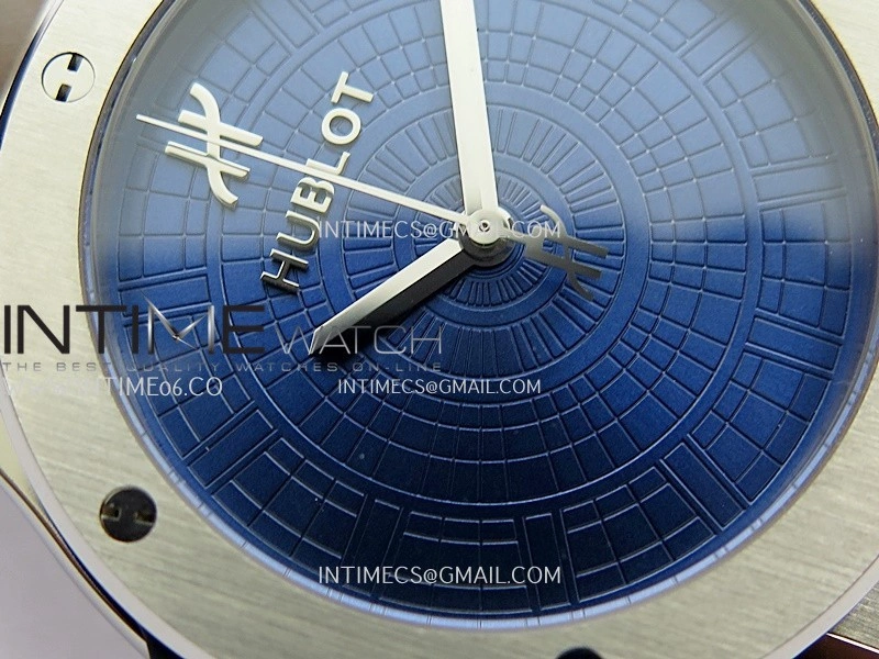 Classic Fusion 42mm Titanium JJZF 1:1 V2 Best Edition Blue Textured Dial On Blue Rubber Strap Asian SW300